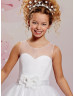 Illusion Neck Organza Blossom Flower Girl Dress